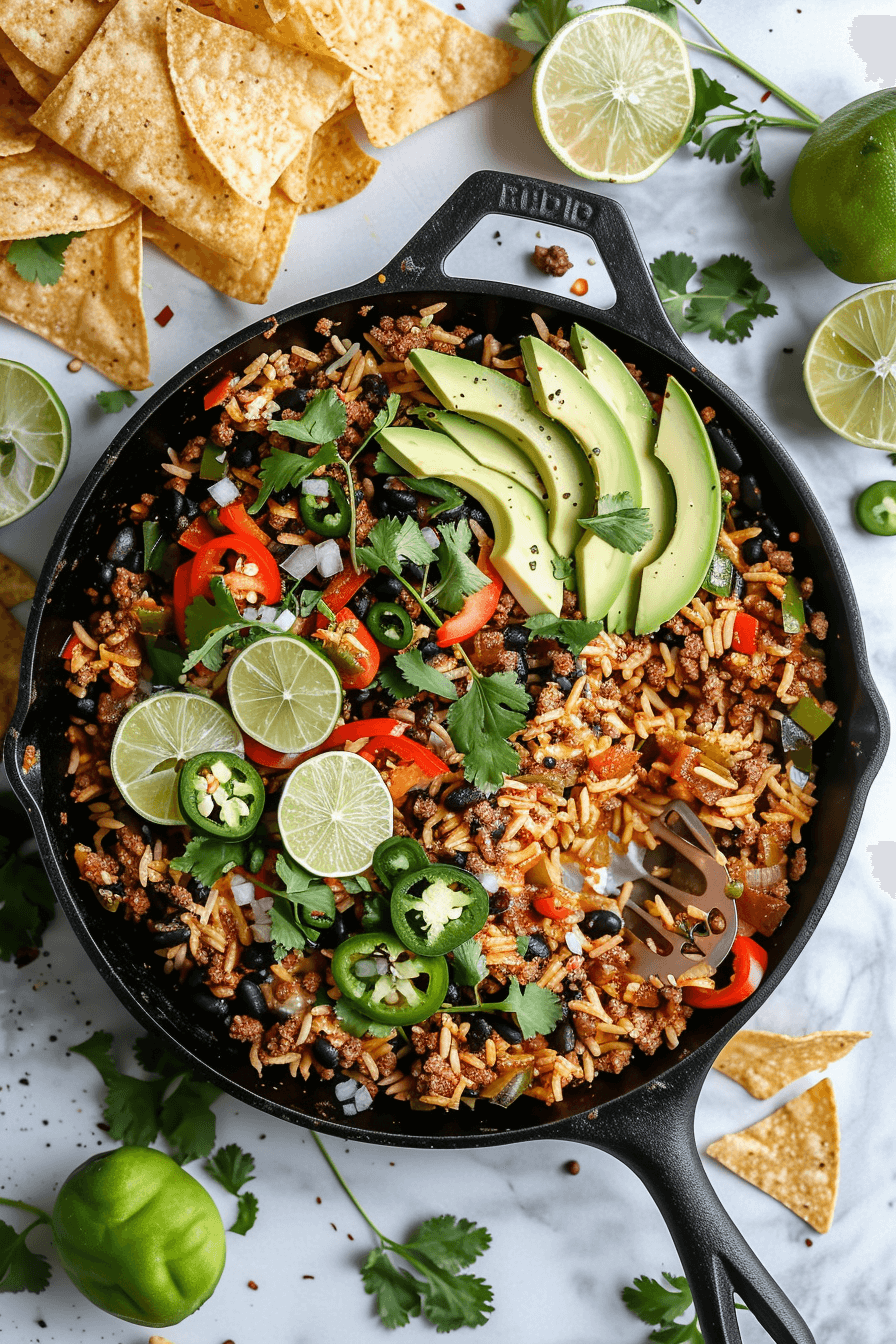 Ground Turkey Taco Rice Skillet - Simple way to do - Theelmnyc